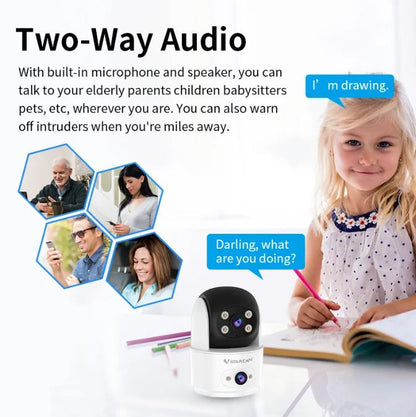 4MP Dual Lens WiFi Camera | Two-Way Audio | VS-CS996DR