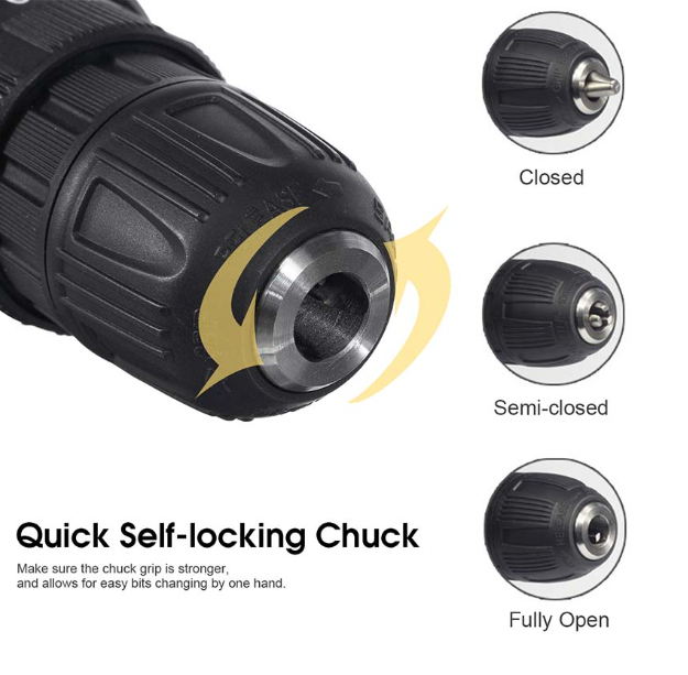 21V Dual Speed Cordless Drill Kit