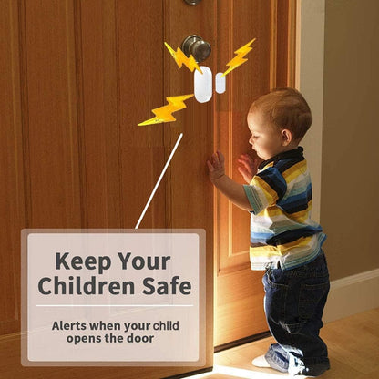 2 in 1 Door Window Alarm | Magnetic + Vibration Sensor | 90dB-130dB Volume Adjustment | AS-30DW