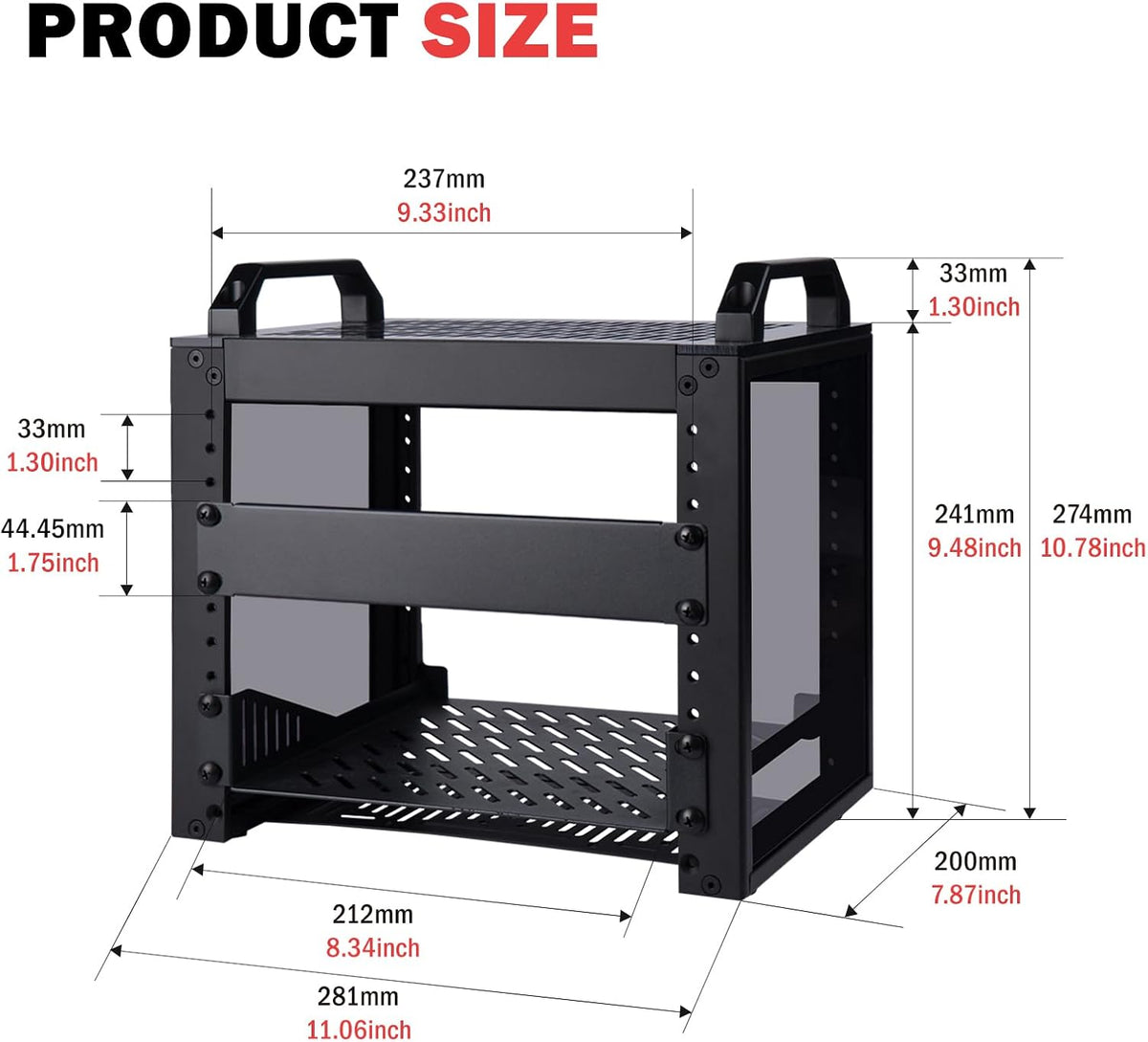 7-STAR* 10"Inch 4U Mini Server Cabinet Rack 280×200×240mm | SSR-4200