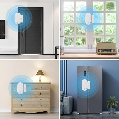 2 in 1 Door Window Alarm | Magnetic + Vibration Sensor | 90dB-130dB Volume Adjustment | AS-30DW