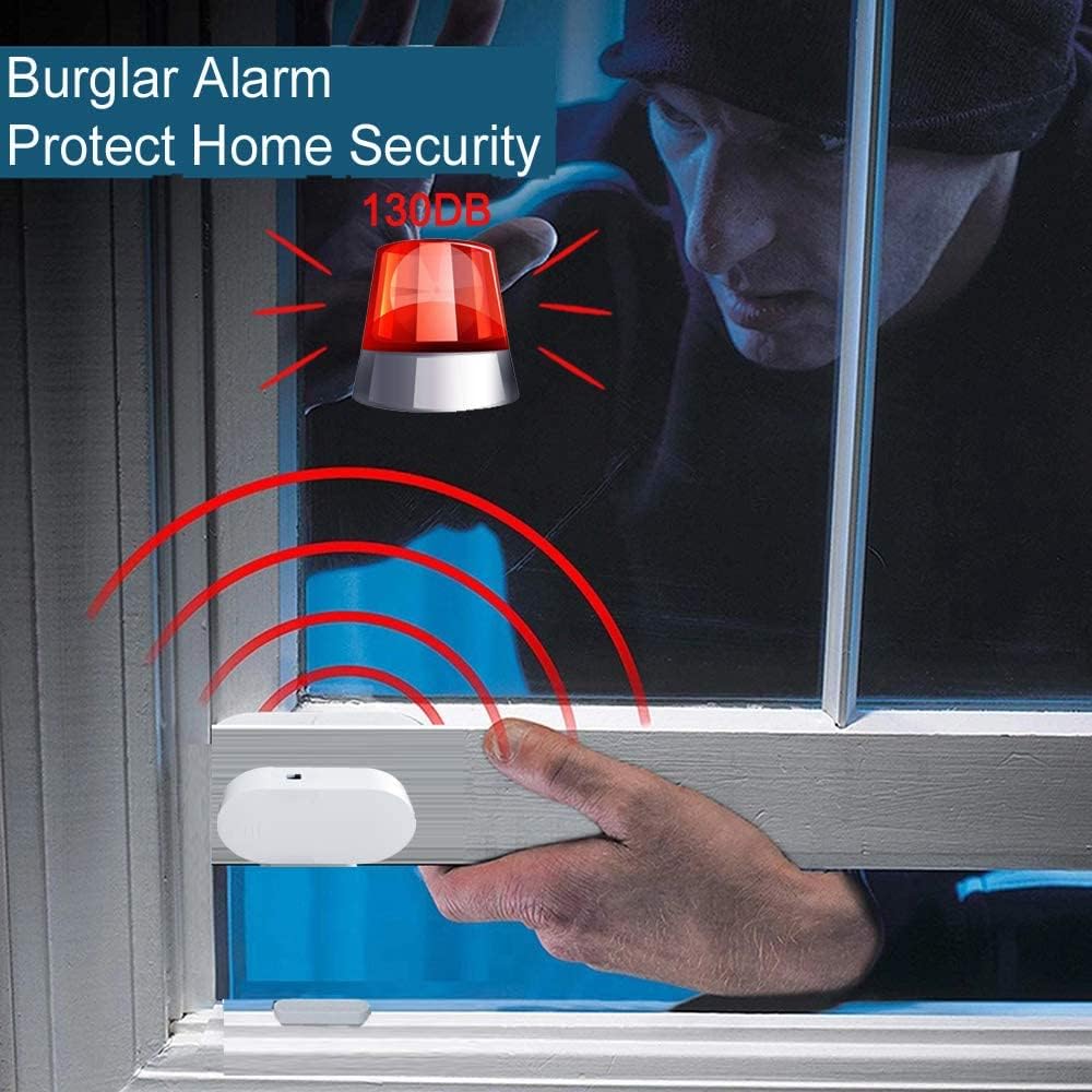 2 in 1 Door Window Alarm | Magnetic + Vibration Sensor | 90dB-130dB Volume Adjustment | AS-30DW
