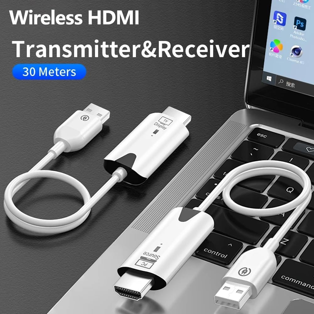 30M 1080P Wireless HDMI Extender for TV Box, Monitor, Projector, PC | HWE-30