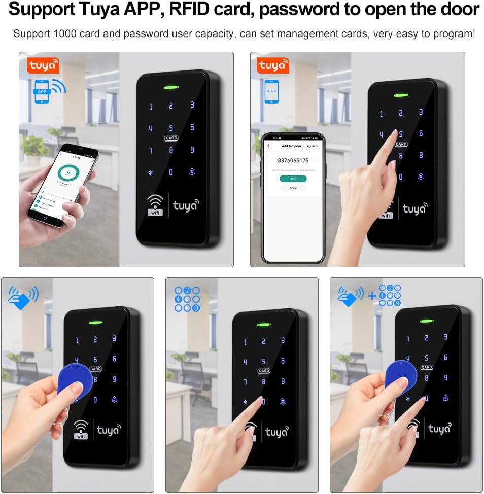 Tuya Smart Door Access Reader – RFID & Mifare, Touch Keypad | TY-FS701