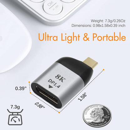 8K Type-C to DP 1.4 DisplayPort Converter | 7S-TCDP