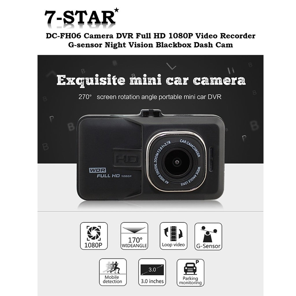3" 1080P Front Car Camera DVR Dashcam Recorder | DC-FH06