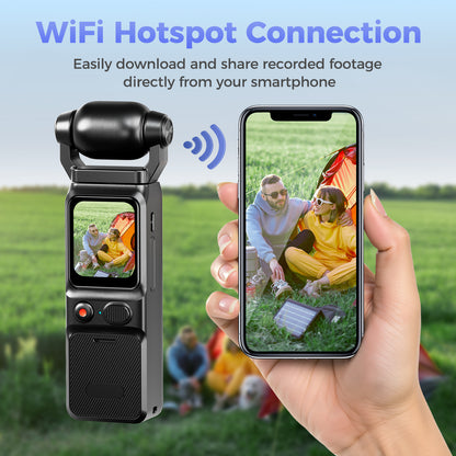 1.96'' Screen 4K WiFi Bodywear Action Camera with Portable Battery 3000mAh  | APP:Viipulse | BC-L18