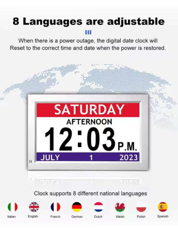 7 Inch Digital Calendar Clock Smart Monitor | LED-SC7S