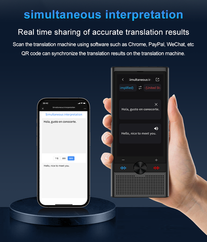 S10 Portable AI Translator with ChatGPT – 4G SIM, 148 Languages, Voice & Photo Translate | AITM-S10
