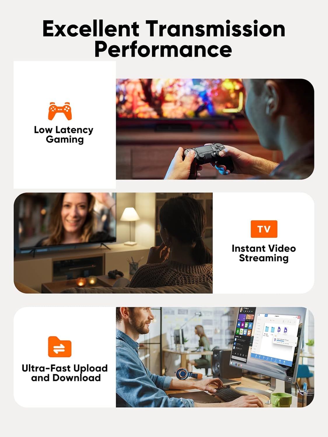 0.5M-15M Black Flat CAT6A Ethernet Cable | 10Gbps 500MHz | CBL6A-B