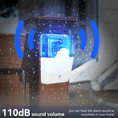 Mini Wired Strobe Warning Siren DC 12V Alarm with Flashing Light & Sound,Security Alarm Horn for Home System (Blue/Red)