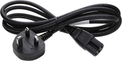 UK Plug to IEC C15 Power Cord 250V 13A | Computer Kettle Plug Power Cable with Groove