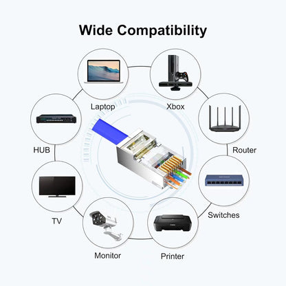 100PCS RJ45 Cat6 Modular Plug Ethernet RJ45 Connector