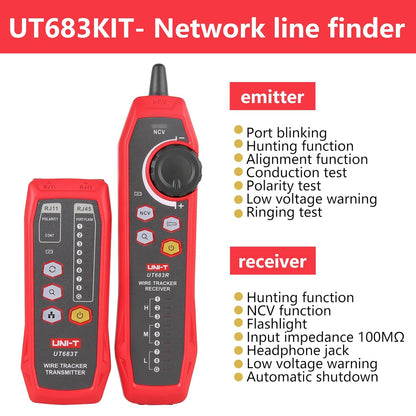 Wire Tracker RJ45 RJ11 NCV Indicator Cable Tracker | CT-UT683KIT | UNI-T