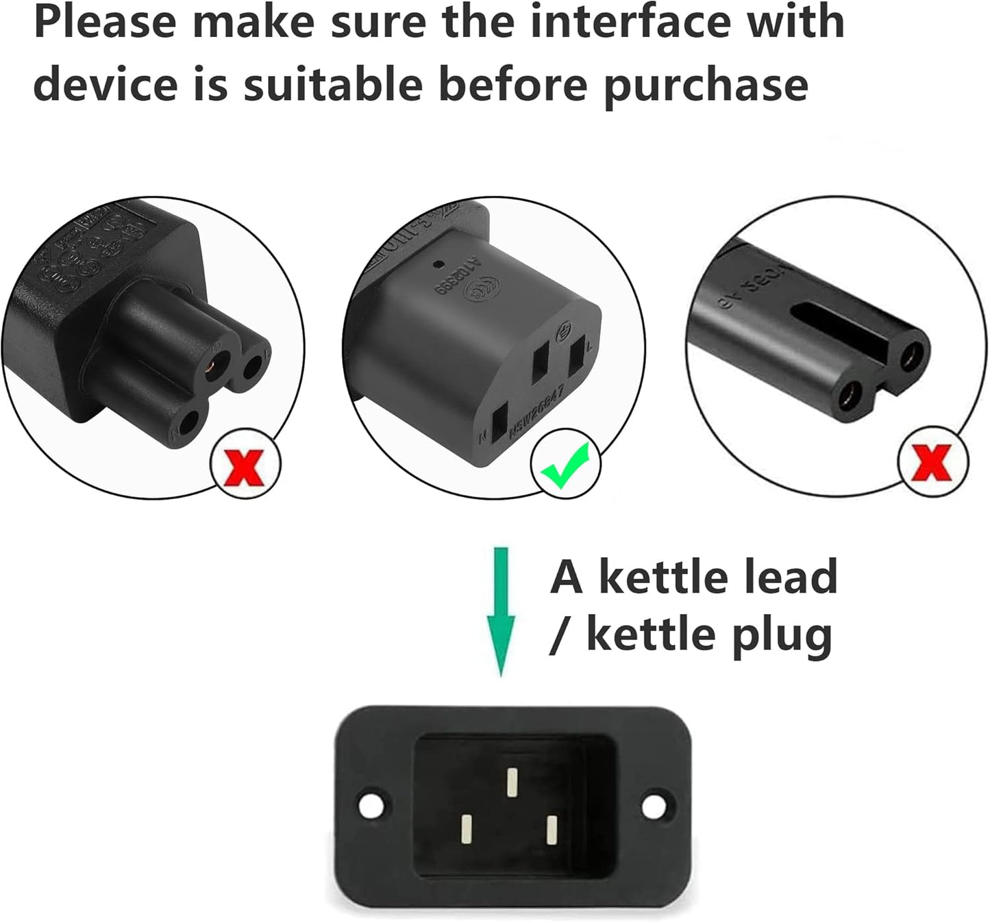 UK Plug to C13 Power Cord 250V 10A | 90 Degree | 3 Pin Mains Right Angle AC Cable | Safety Mark | 1.5M | CBUKP-RA(S)