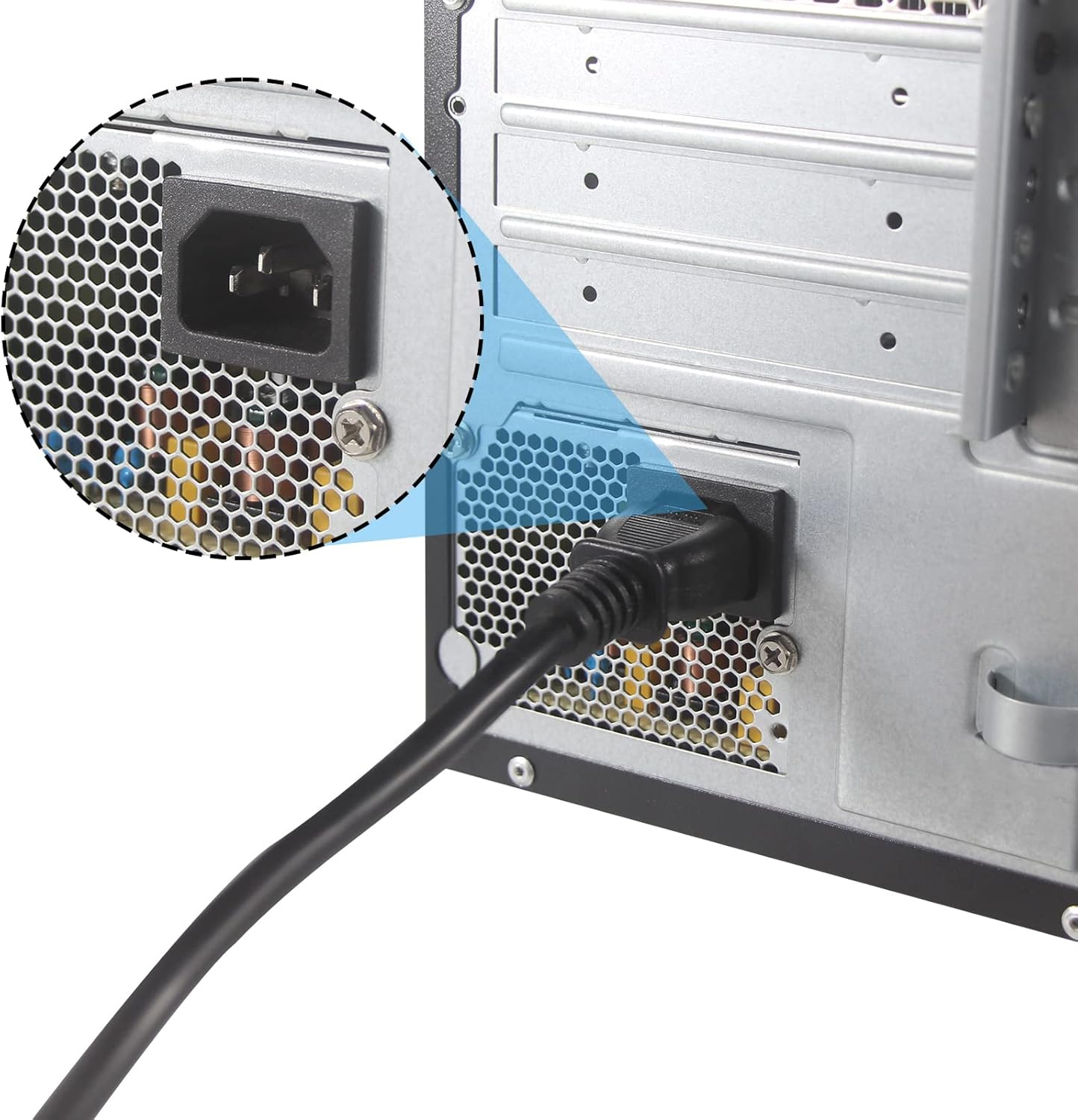 UK Plug to C13 Power Cord 250V 10A | 90 Degree | 3 Pin Mains Right Angle AC Cable | Safety Mark | 1.5M | CBUKP-RA(S)