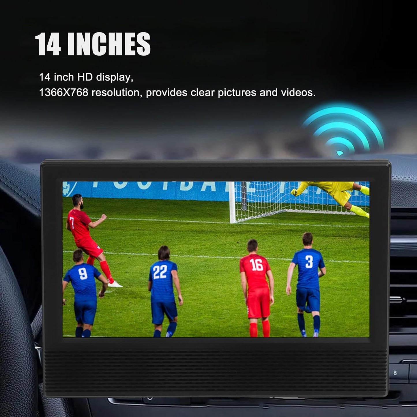 14" Portable TV | Karaoke, 8800mAh | LED-MT1400K