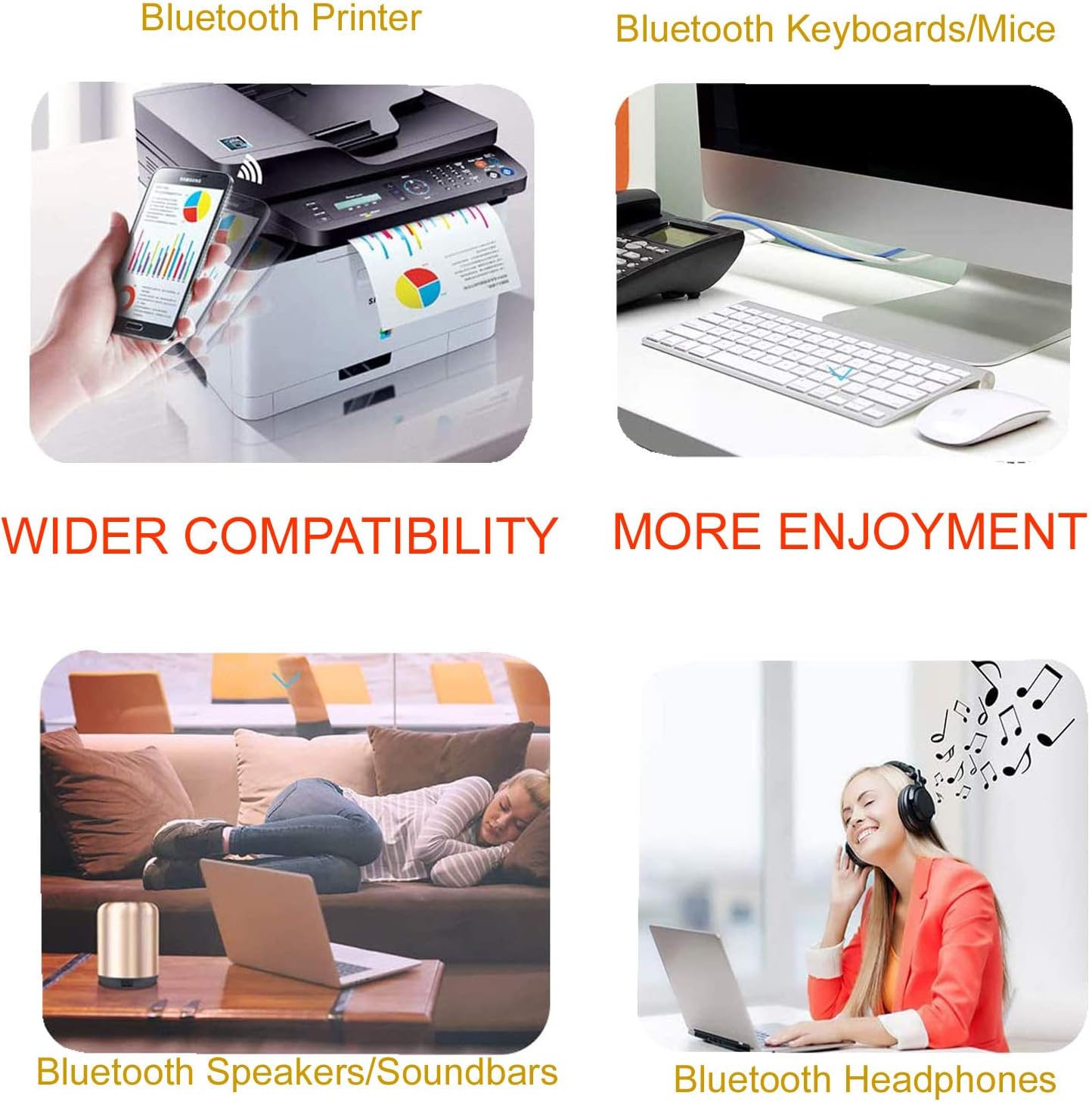 USB Bluetooth 5.0 Adapter Wireless Transmitter Receiver 20M | USB-UB500