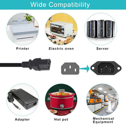 UK Plug to C13 Power Cord 250V 10A | 90 Degree | 3 Pin Mains Right Angle AC Cable | Safety Mark | 1.5M | CBUKP-RA(S)