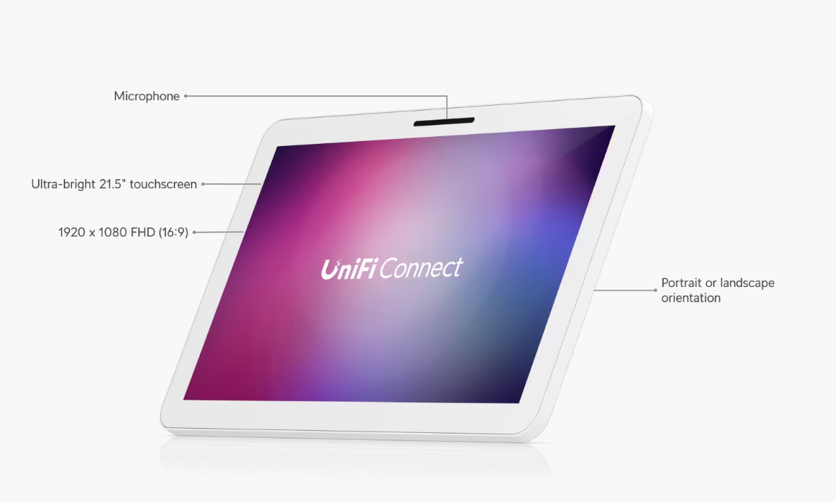 Ubiquiti Unifi UC-Display 21.5" PoE++ Touchscreen with Built-in Audio & VESA Mount