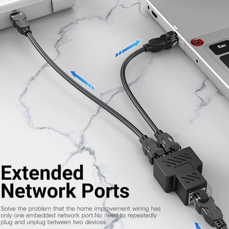 RJ45 Splitter Connector Female to Female 1 to 2 Port CAT 5/6/7 | SPC12