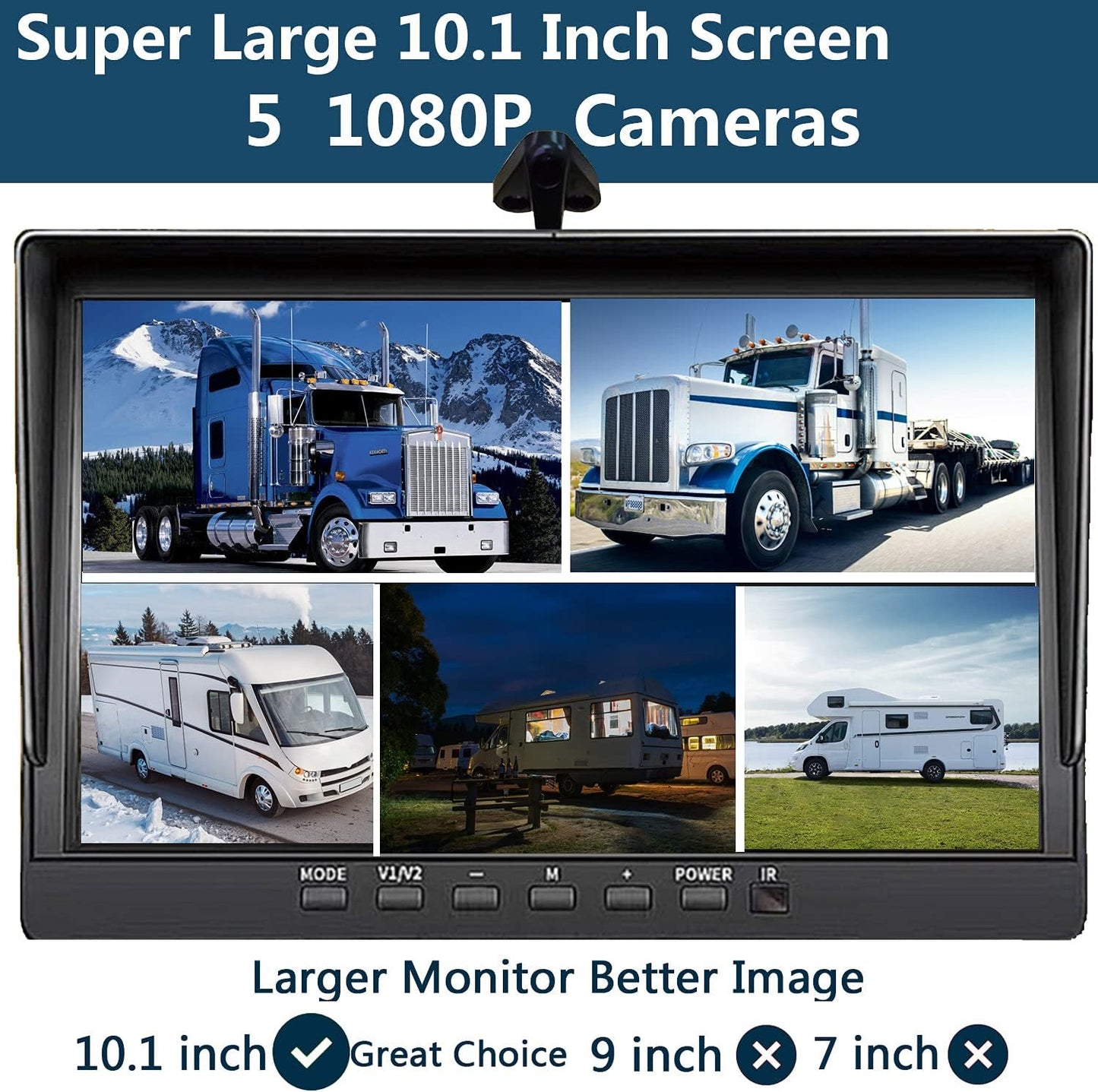 10.1" BSD 4CH Vehicle 1080P LED Monitor | 12-24V | LED1010R-BSD