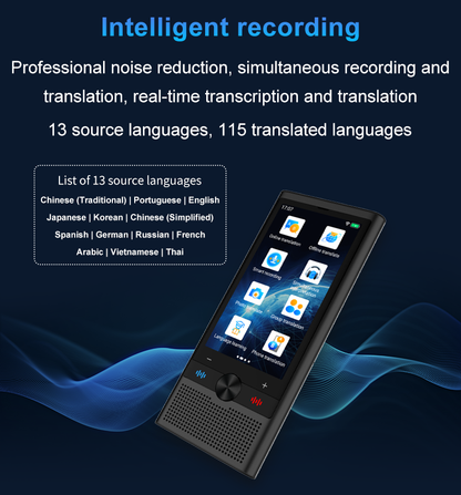S10 Portable AI Translator with ChatGPT – 4G SIM, 148 Languages, Voice & Photo Translate | AITM-S10