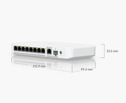 Ubiquiti Unifi USW-Flex-2.5G-8-PoE 8-Port 2.5GbE POE++ Switch 10GbE SPF+