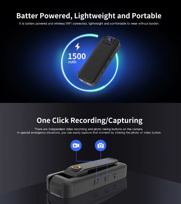 3MP WiFi Camera with HD 1296P Video Recording Night Vision Built-In 1500mAh Battery | VS-CB77W/WIFI