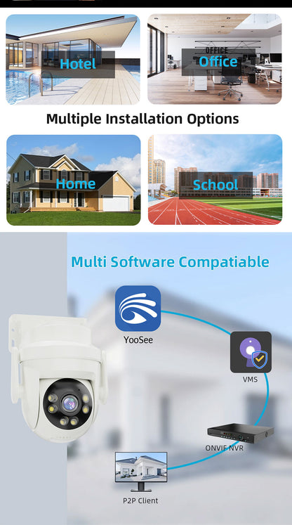 AI Yoosee Mini Outdoor PTZ Wireless IP Camera | WIPS870