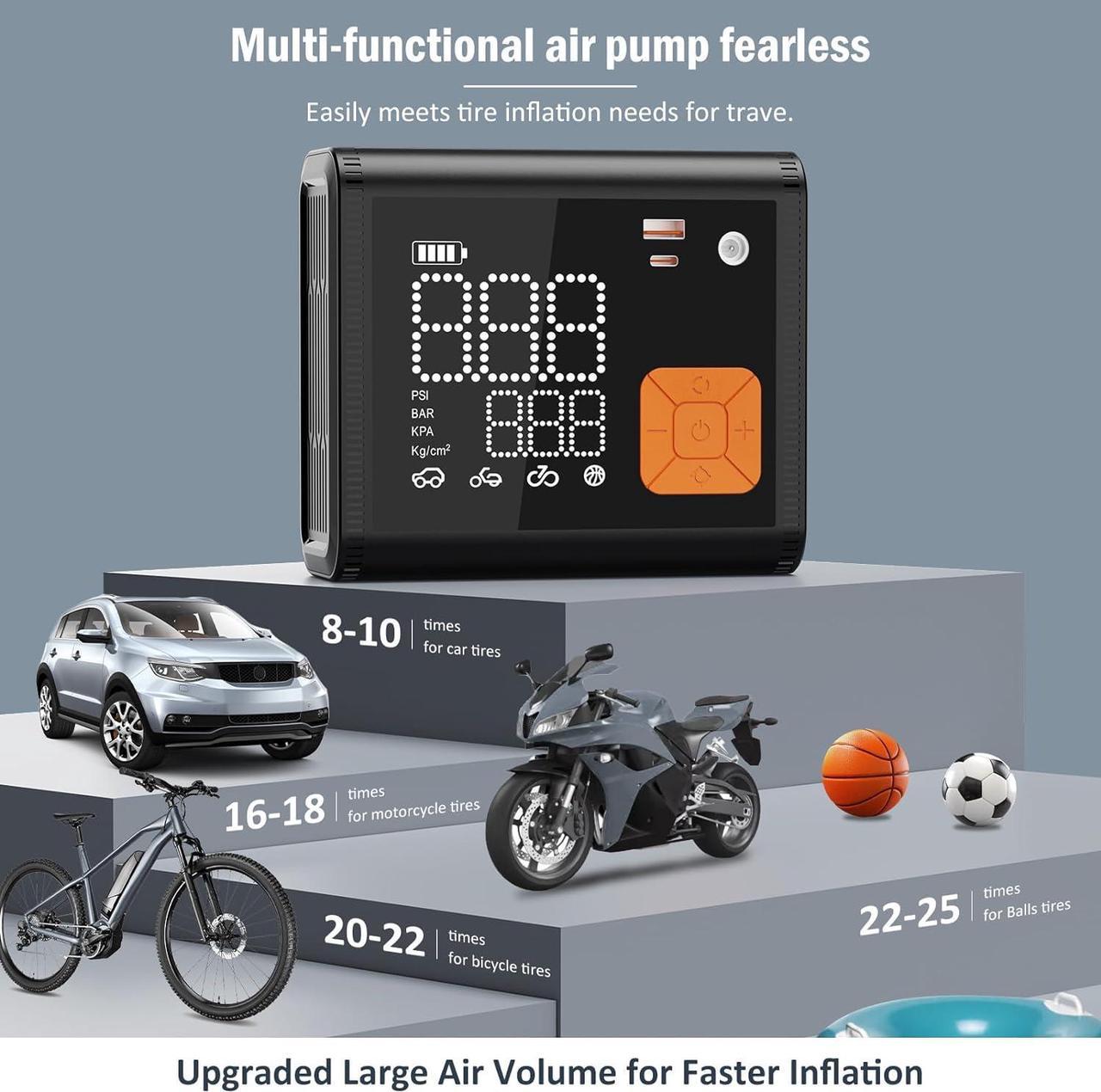 12000mAh Air Compressor Air Pump | 7SXM-PSAC1200