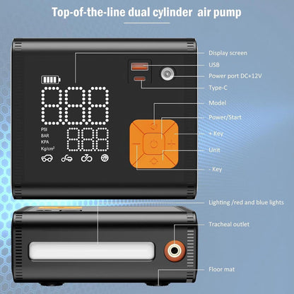 12000mAh Air Compressor Air Pump | 7SXM-PSAC1200