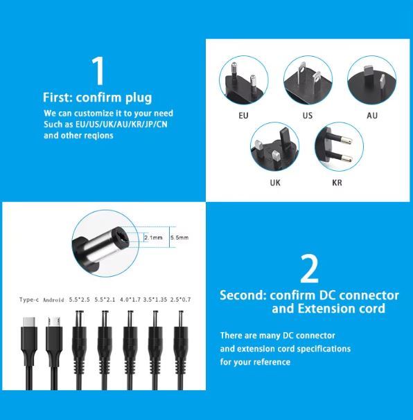 12V 2A UK Plug Power Adapter| 2.1*5.5mm | 7S-ADAPTOR 12V/2A(S)