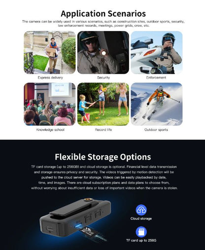 3MP WiFi Camera with HD 1296P Video Recording Night Vision Built-In 1500mAh Battery | VS-CB77W/WIFI