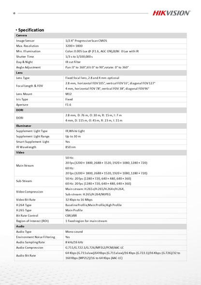 Hikvision DS-2CD1063G2-LIU 6MP Smart Hybrid Light Bullet IP Camera