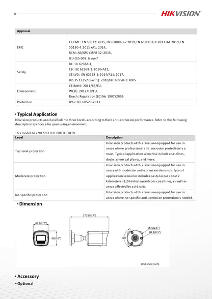 Hikvision DS-2CD1063G2-LIU 6MP Smart Hybrid Light Bullet IP Camera