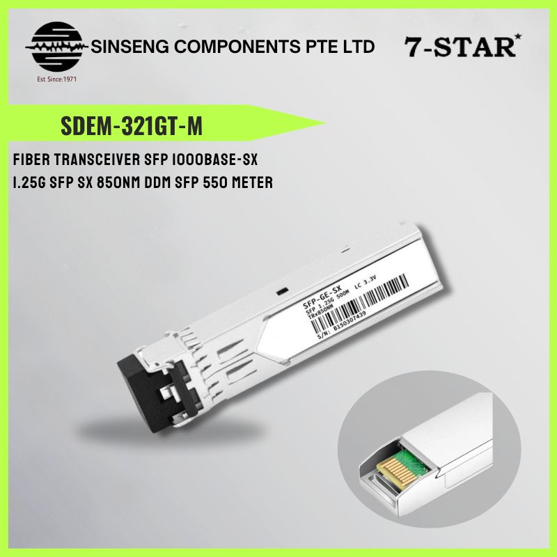 1.25G SFP Module 850nm Multimode 550m DDM 1000BASE-SX | SDEM-321GT-M