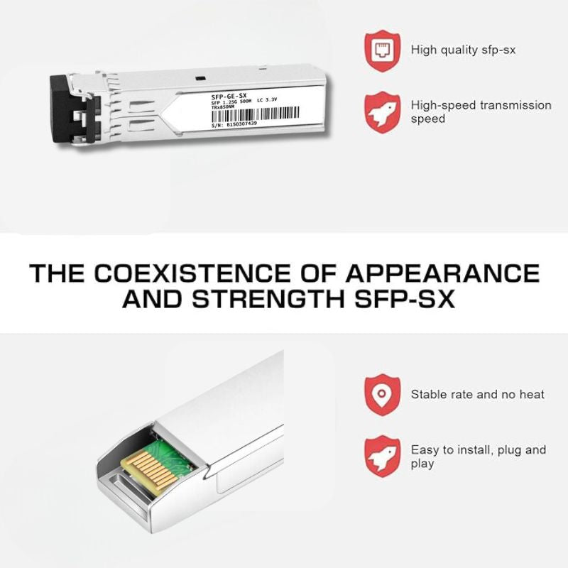 1.25G SFP Module 850nm Multimode 550m DDM 1000BASE-SX | SDEM-321GT-M