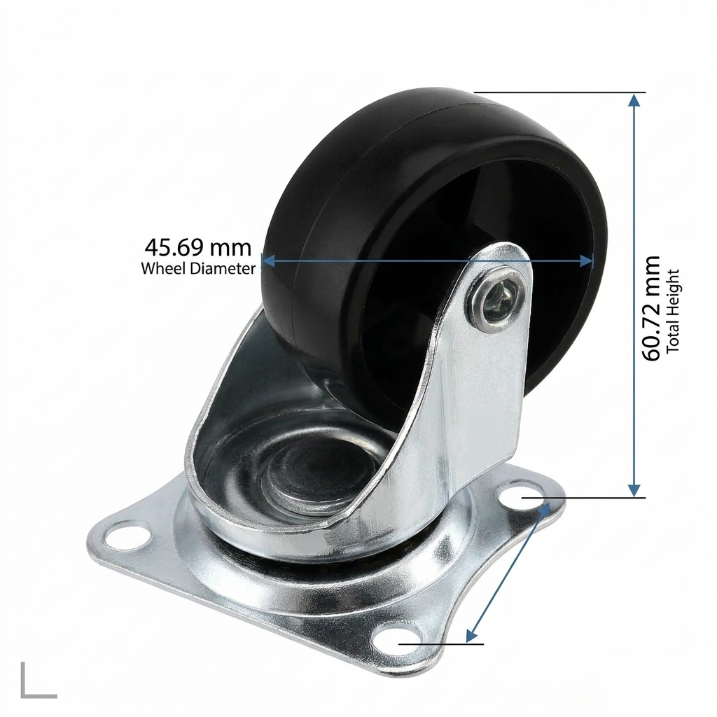 1PCS Cabinet Caster Wheels 45mm for Server Rack Network Cabinet | SSR-WHEEL