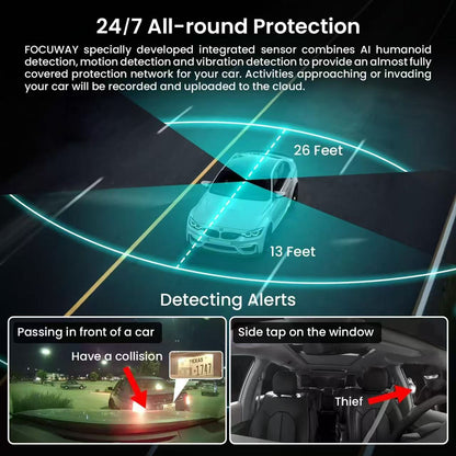 4G Sim Card Front + Inside Car Dashcam | DC36FC-4G