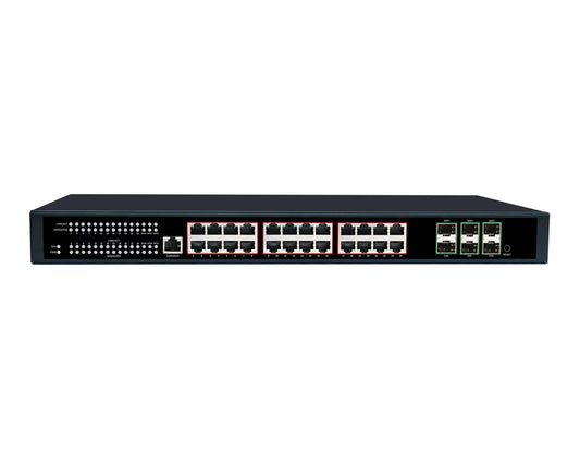 24-Port 2.5G PoE Switch with 6× 10G SFP | POE-25G2404-220(220V)