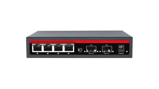 4 Port 2.5G with 2 Port 10Gbps SFP+ Desktop Network Switch | 7SNSR-25G402