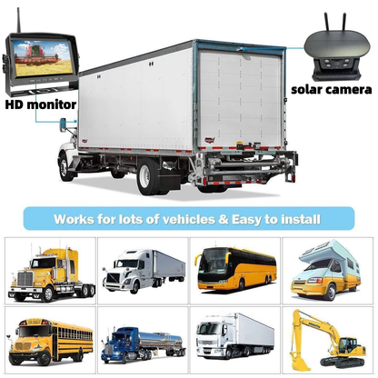 Wireless 4CH 7 Inch IPS Monitor with 1080P Solar Magnetic Backup Camera | LED7041-WSPB