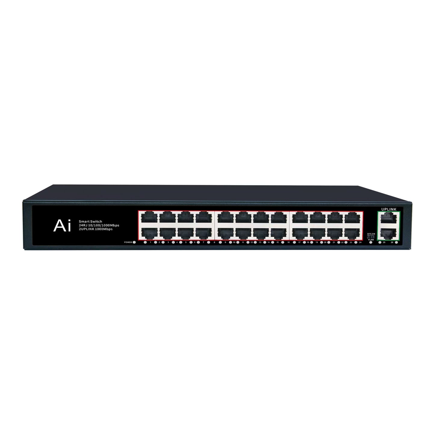 24 Port Gigabit Network Switch 24+2 Uplink Port Network Switch | 7SNSB-SG224