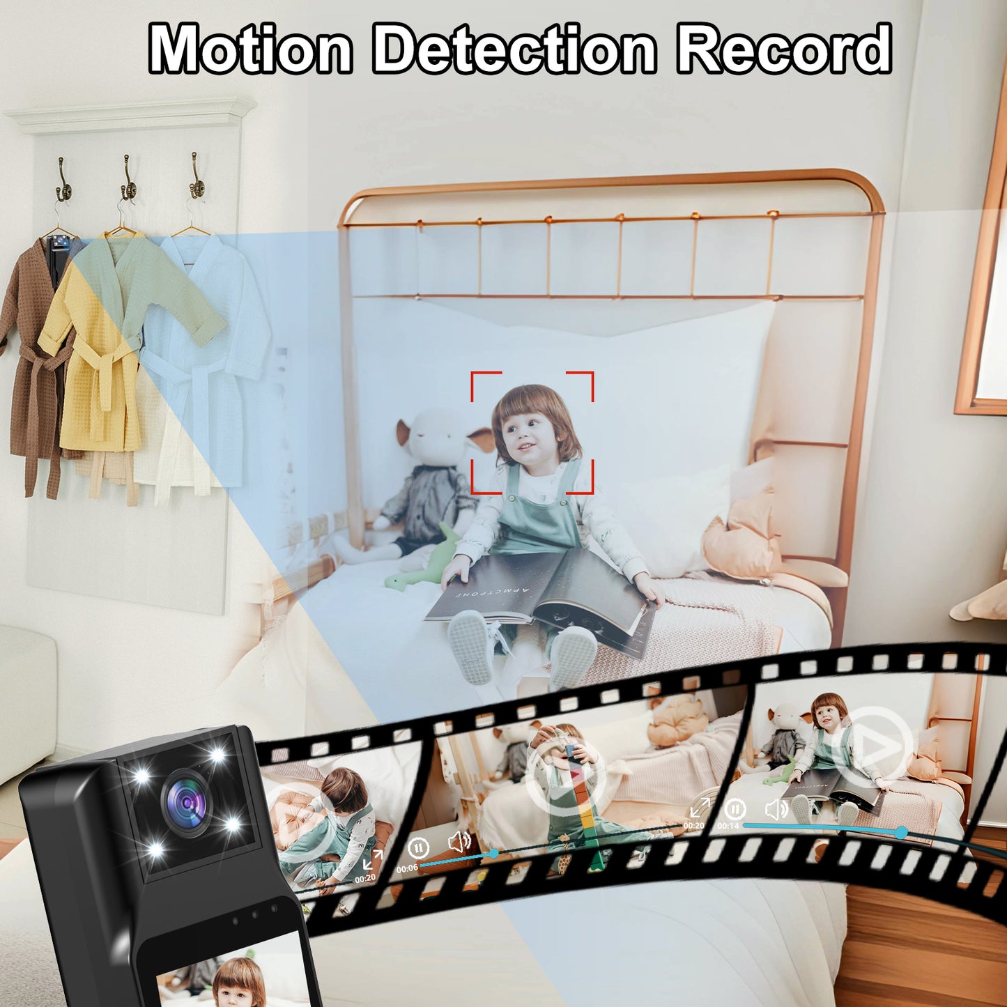 1.3'' Built in Screen WiFi Bodywear Action Camera with Portable Battery 1200mAh  | APP:Viidure | BC-L13