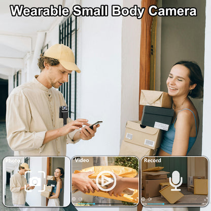 1.3'' Built in Screen WiFi Bodywear Action Camera with Portable Battery 1200mAh  | APP:Viidure | BC-L13