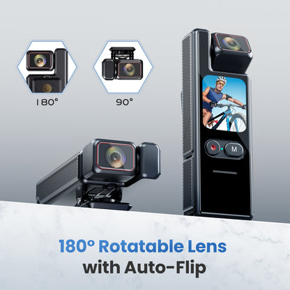 4K WiFi Bodywear Action Camera | IP65 Waterproof Portable Battery 1500mAh 1.96'' Screen | BC-L17