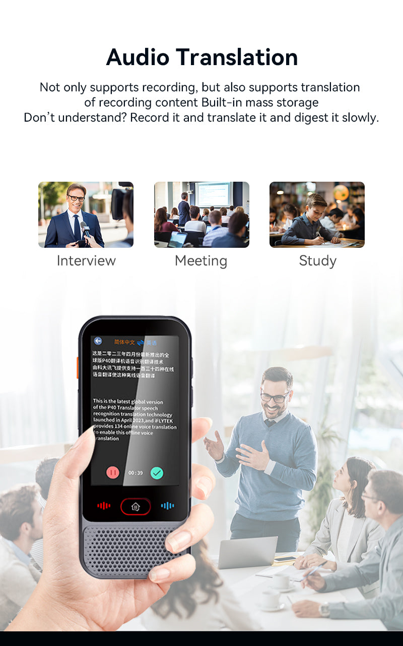 M30 AI Language Translator Device Portable Voice Interpreter | AITM-M30