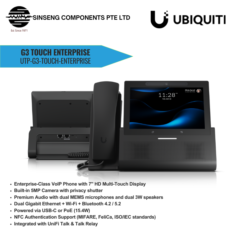 G3 Touch Enterprise UniFi Talk VoIP Phone | UTP-G3-TOUCH-ENTERPRISE