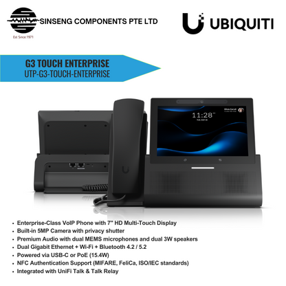G3 Touch Enterprise UniFi Talk VoIP Phone | UTP-G3-TOUCH-ENTERPRISE